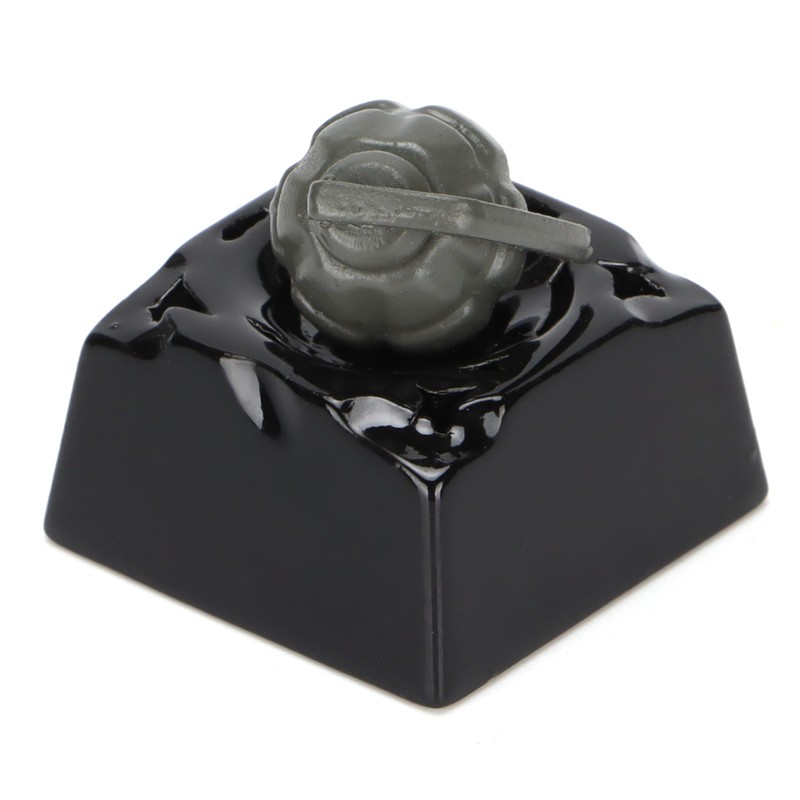 Decorative Keycap Aluminum Alloy Grenade Shape Translucent Mechanical Keyboard Accessories