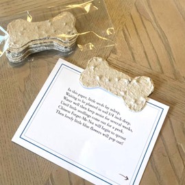 ANLYAWX Dog Sympathy Gift - Plantable Paper Dog Bones for a pet Loss - Canine - Pet Sympathy Memorial Gift Made with Chinese Forget-Me-Not Seeds