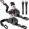 Retractable Ratchet Straps, 1763lb Break Strength Self Retracting Ratchet Straps