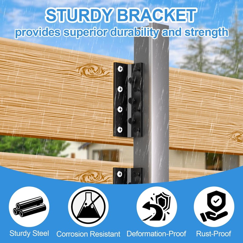 6 pcs T-Post Mounting Bracket, Stainless Steel T Post Target