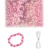 800Pcs Pink Pony Beads 6x9mm for Bracelets Making, Kandi Beads