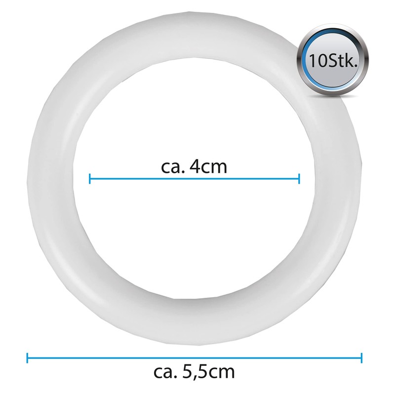 Bestlivings Rings with Folding Hooks (Set of 20), Curtain Rings