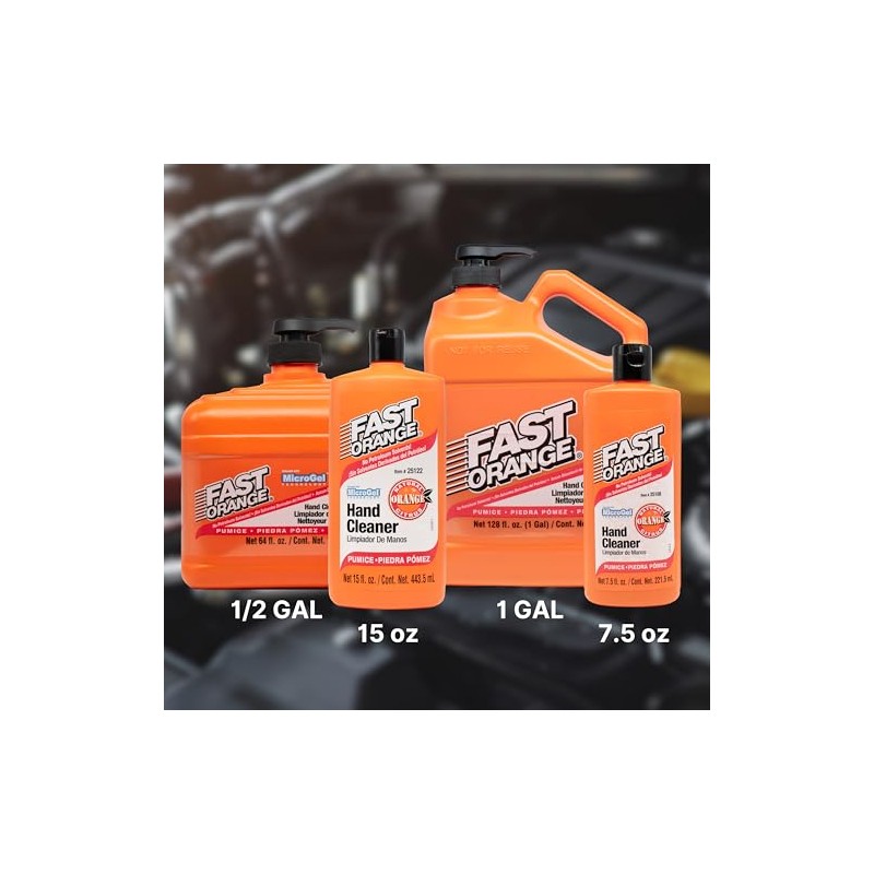 Permatex 25217 Fast Orange Pumice Lotion Limpiador Manos Galón Onzas