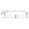 White Water Stainless Angled Grab Rail (7884S - 12-3/8" Length)