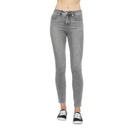 Judy Blue Mid Rise Tummy Control Shield Pocket Skinny Jeans 88862 (US, Numeric, 7, Regular, Regular, Grey)