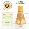 TEANAGOO Matcha Whisk Set,Bamboo Matcha Whisk (100 prongs) with Black