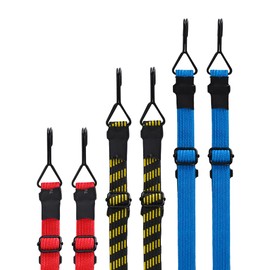 20" 40" 80" Flat Adjustable Bungee Cords Assorted Sizes, Easy-to-Adjust Heavy Duty Bungee Straps with 200 Lbs Max Break Strength & UV Protection, Perfect for Tents, Cargo, Luggage, Bike, etc. (6 Pcs)