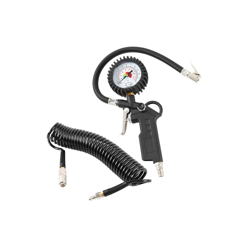 TECPO Compressed Air Set Tyre Inflator Gun with Air Hose