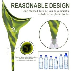 Female Urination Device,Silicone Pee Funnel for Women,Female Urinal Women Pee Funnel Allows Women to Pee Standing Up, Reusable Womens Urinal is Ideal for Camping,Outdoor Activities（Color）