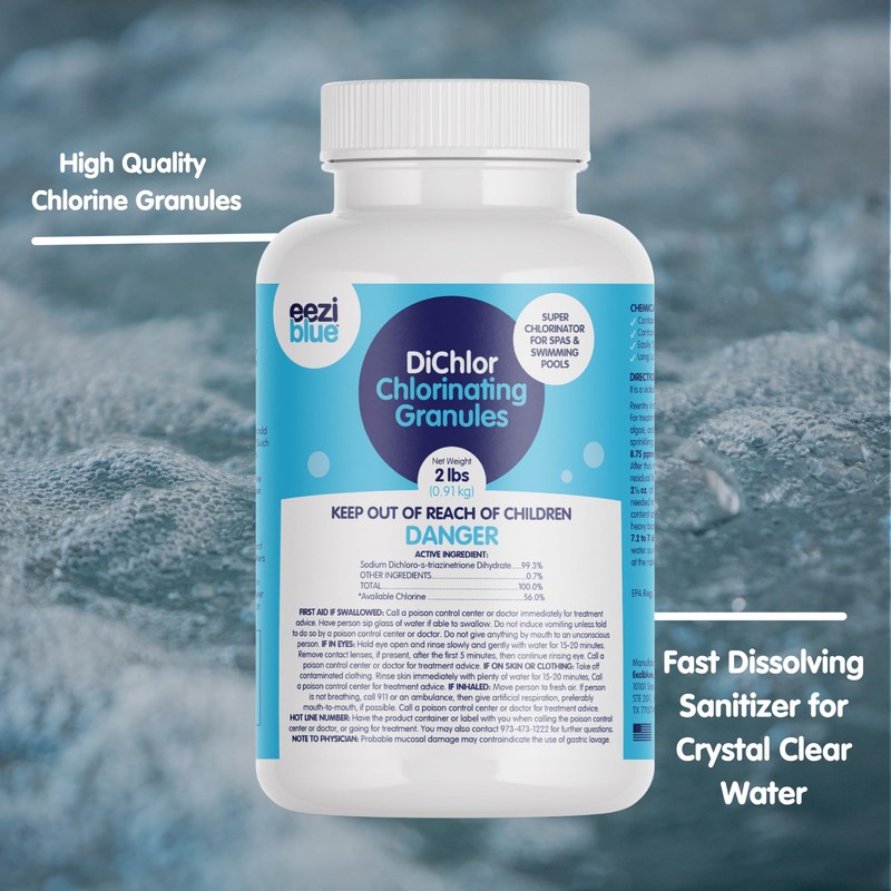 Dichlor Chlorinating Granules - Pool Chlorine Granules for Swimming Pool,