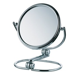 Kela 20625 Standspiegel, 1-/5-fach Vergrößerung, Ø 14cm, Metall, Safia, Verchromt