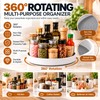 Lazy Susan Organizer, 360° Rotating Non-Slip Turntable with Raised Edge,