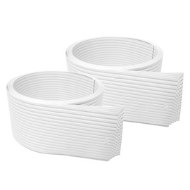 DALIX Ribbed Replacement Slats Vertical Blinds White Vinyl 82.5" Window 10 Pack