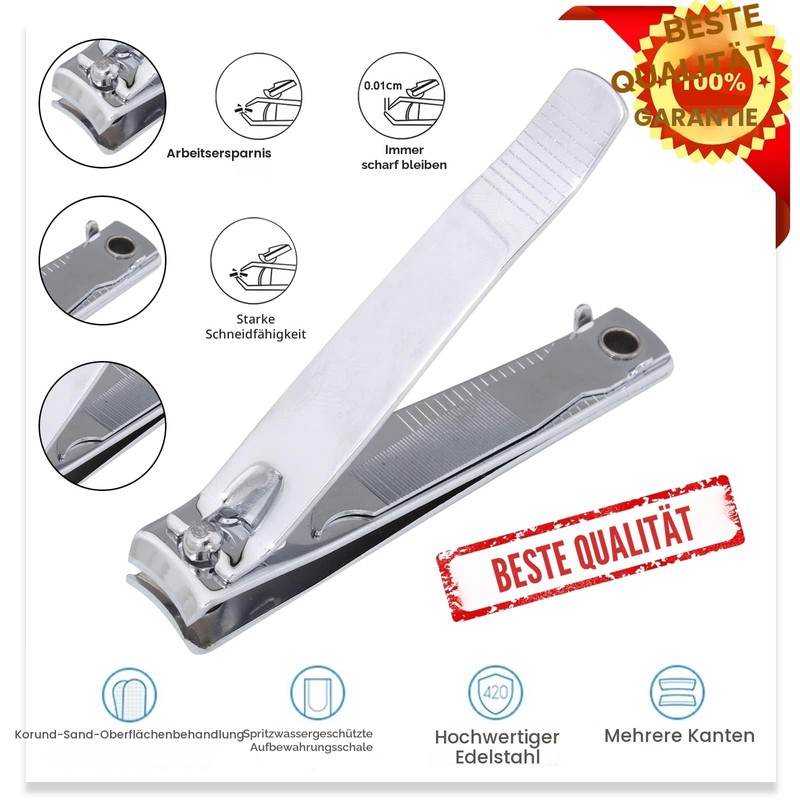 SS INSTRUMENTX Heavy Duty Stainless Steel Nail Clippers for Men