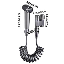 Suaywo Bidet Hand Shower Set Upgrade Bidet Hand Shower for Toilet with Stainless Steel Shower Head, 3 m Hose & Double Valve - Bathroom, Kitchen, Outdoor