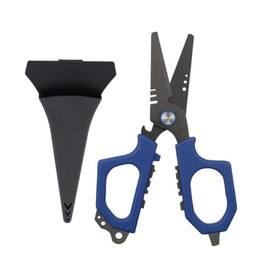 1PCS Blue Fishing Braid Line Scissors Shears with Protective Cover, Professional Fishing Line Scissor for Thick Fishing Line, Metal Wire