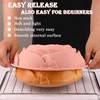 Sakolla 3 Pack Flower Shape Silicone Cake Molds, Large Round