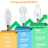 hansang E12 Candelabra LED Light Bulbs 6000K Cool Daylight White,
