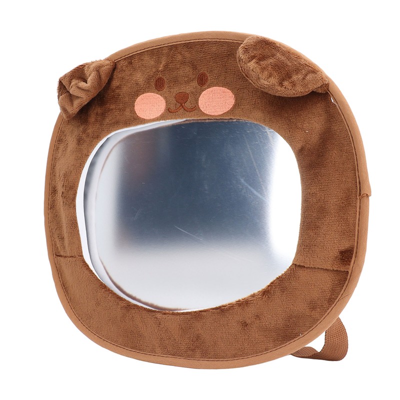 Baby Car Mirror Cute Cartoon Super Soft Fabric Acrylic Car