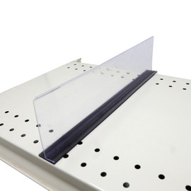Gondola Magnetic Shelf Divider, T Shaped Clear Product Separator & Organizer for Metal Shelving, 3" H x 22" D, 2 Pack