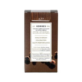 KORRES Argan Oil Colourant - Ammonia Free Hair Colour Gianduja 6.77 - 100% Grey Hair Coverage & Vegan for a Long-Lasting Colour Result