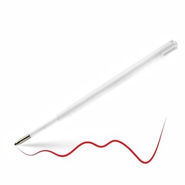 #teamludorf - Ballpoint pen refills type G2 - High-quality refills with stainless steel tip for precise, long-lasting writing - Compatible, smudge-proof and quick-drying (Red, 25)