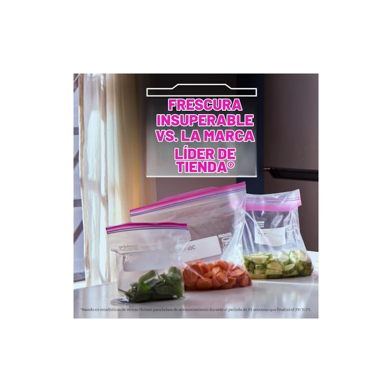 Ziploc Bolsas de almacenamiento de alimentos de cuarto de galón,