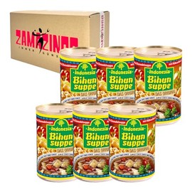 Indonesia Bihun Suppe 390ml | Pikante Glasnudelsuppe mit Hühnerfleisch (6er Pack, Bihunsuppe)