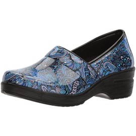 Easy Works Women's LYNDEE Health Care Professional Shoe, Blue pop Patent, 11