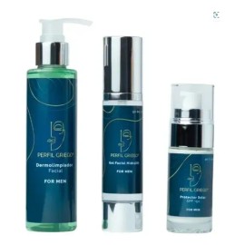 Rutina Limpieza Facial Hombre Skincare 3 Pack Perfil Griego                                                                                           