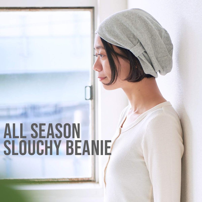 CHARM Gorro holgado de algodón orgánico para mujer, suave, para