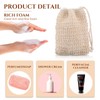 Rtteri 200 Pcs Soap Exfoliating Bag, Natural Sisal Soap Pouch,