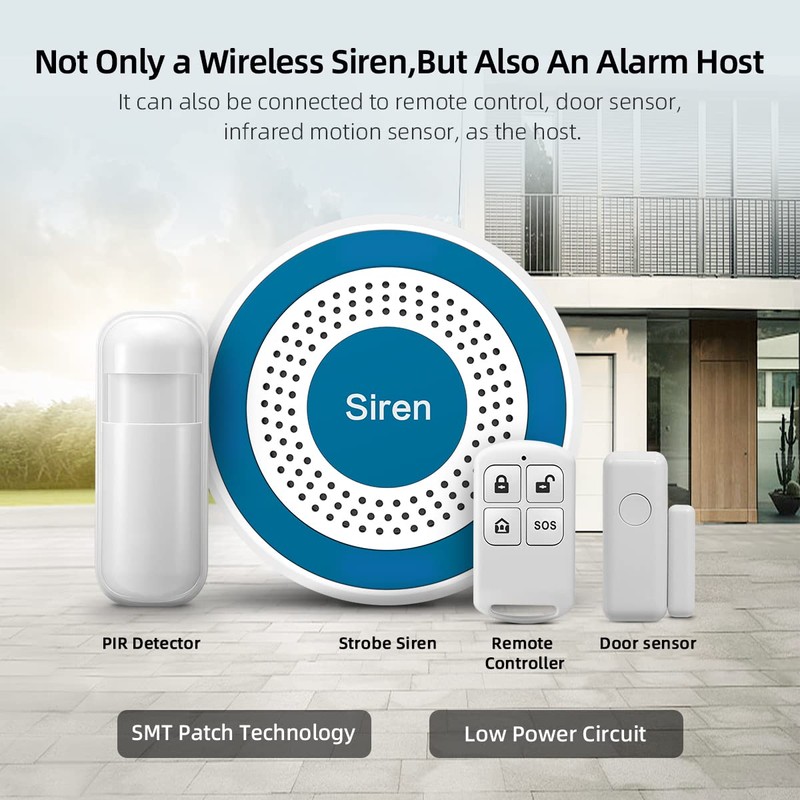 Wireless Alarm Siren Home Security System, Speaker with High Decibel