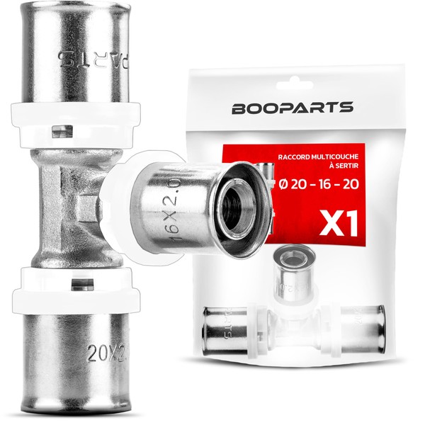 BOOPARTS Mehrschichtverbinder, 20 – 16 – 20 mm, Crimpen, mehrschichtiges