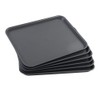 Vcansay Larger Plastic Fast Food Restaurant Serving Trays, Deep Grey,