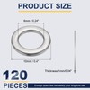 sourcing map M6 Flat Washer for Screw, 120Pcs Metal Washers