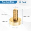 M METERXITY 10-Pack Knurled Thumb Screws, M8x20mm Solid Brass Flat