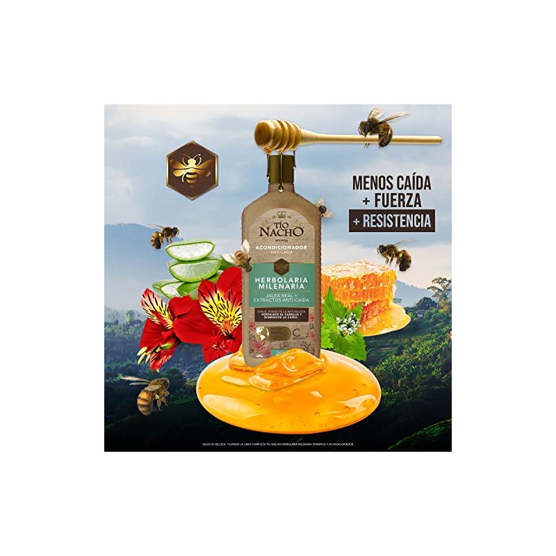 TIO NACHO - Acondicionador Herbolaria Milenaria. Fortalece el cabello y
