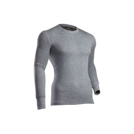 ColdPruf Platinum II Dual Layer Activewear Long Sleeve Crew Neck Men's Base Layer Top, Heather Grey, XL