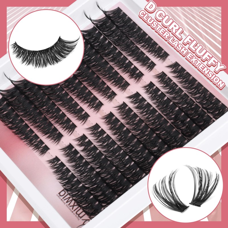 Cat Eye Lash Clusters Kit, 80D, Lash Extension Kit, Natural