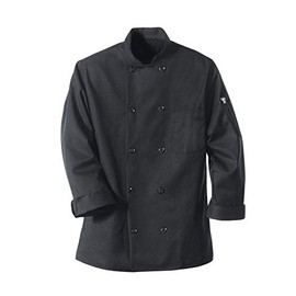 Chef Designs mens Black Coat Ten Pearl Buttons chefs jackets, Black, XX-Large US