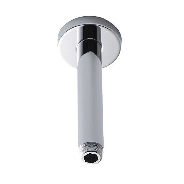 Nuie ARM15 Ç Modern Bathroom Round Fixed Ceiling Shower Arm, 150mm, Chrome