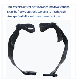 ytylbh Two-Piece Wheelchair Safety Strap Seat Belt Anti-Fall Size-Suitable Adjustable Universal Harness with Buckle Patients Strap Chair Medical Seniors Disable Prevent Sliding Belt(1Set Dark Grey)