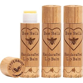 Bee Bella bálsamos labiales  con cera de abejas, aceite de coco, aceite de jojoba, aceite de vitamina E, aceite de argán y más para labios suaves y...