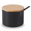 Pullmer Ceramic Sugar Bowl with Bamboo Lid and Sugar Spoon,