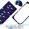 Fitted Crib Sheet for Boys Girls,Blue Shark,52x28 in