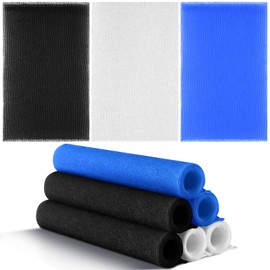 Tatuo 12 Pack 36 Inch Extra Long Exfoliating Bath Cloth Towel Nylon Bath Towel Korean Exfoliating Cloth Japanese Shower Cleaning Sponges for Back Body(White, Black, Dark Blue)