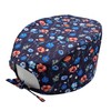Flowers Print Scrub Cap for Women - Adjustable Scrub Hats