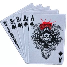 ACE OF SPADE DEAD MANS HAND SWAT TACTICAL ARMY HOOK MORALE PATCH