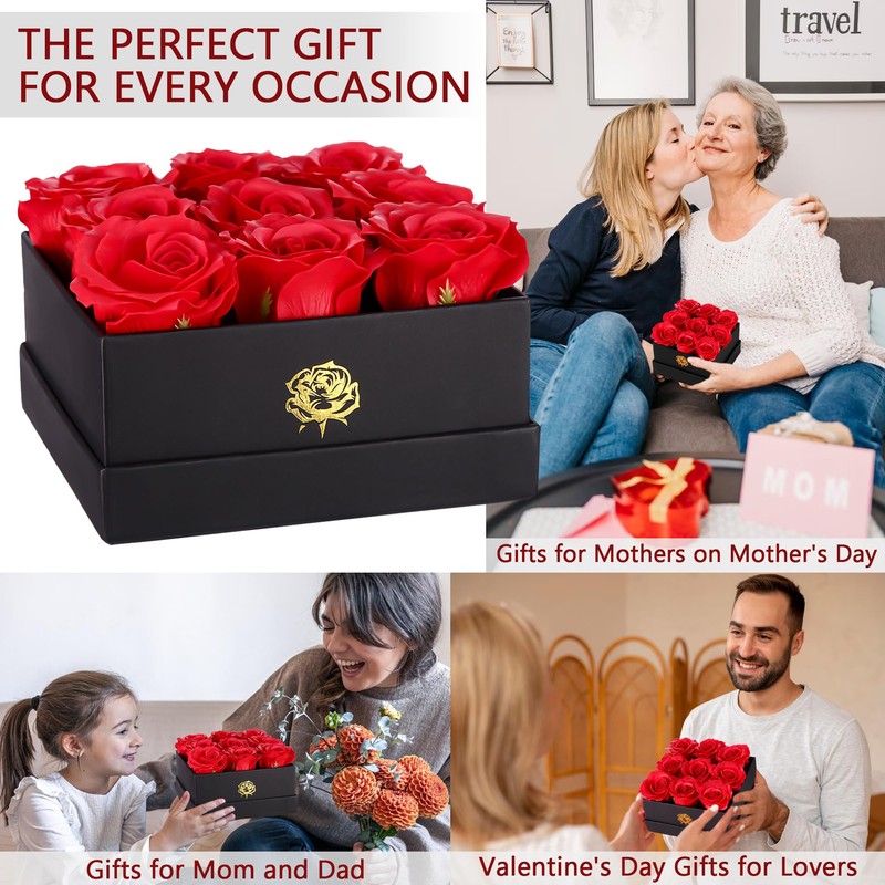 SPGRDER Eternal Preserved Flowers in Elegant Box - Forever Fresh